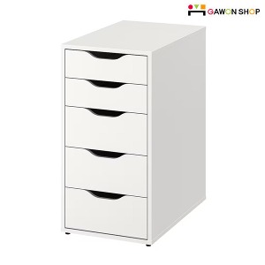 [IKEA] ALEX 5단 서랍장/수납장 (화이트) 404.735.49