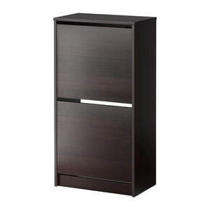[IKEA] BISSA Shoe cabinet with 2 compartments, black, brown/ 2칸 신발장(블랙브라운) 802.564.50