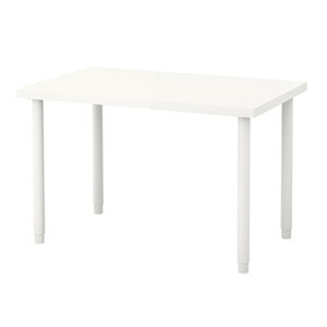 [IKEA] LINNMON 테이블 상판 (100x60, 화이트) OLOV 길이조절다리세트 (화이트) 003.617.56/702.643.04